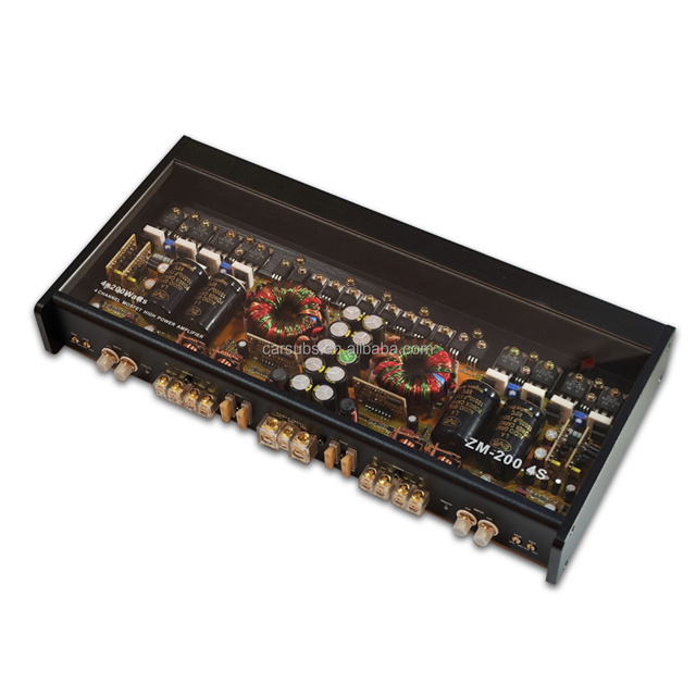 Sound Quality Car Stereo Amplifier 4 Channels RMS 200W Peak 2000W Full Range Gain Car Amplifier Class AB