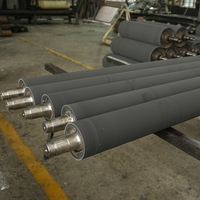Rouleau en silicone à surface lisse haute résistance, résistant aux hautes températures, avec noyau en acier massif, pour machines d'impression