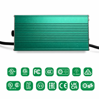 Chargeur de batterie au lithium personnalisé 14,6 V à 88,2 V, chargeur haute puissance en alliage d'aluminium pour moto électrique, scooter et véhicule électrique