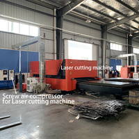 Compresseur d'air à vis rotatif intégré 11KW 15HP 4-en-1 personnalisé Machine de découpe laser du fabricant chinois moteur lubrifié