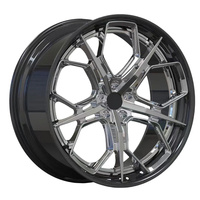 Jantes de voiture de course RCSR 19 20 21 22 23 24 pouces 5X120 5X112 Noir Chrome Concave en alliage d'aluminium forgé pour Audi A8 BMW Benz