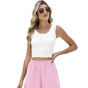 Stylish Breathable Lightweight Eco-Friendly Waterproof Floral Bow Polyester/Cotton Women's <b>Shorts</b> Customized Logo Elastic - Product Image 3