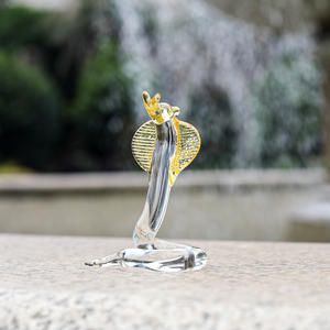 Figura Decorativa de Cobra de Cristal Amarillo, Artesanía, Colección de Animales, Estatua Ecológica, Regalo Decorativo para el Hogar - Product Image 5
