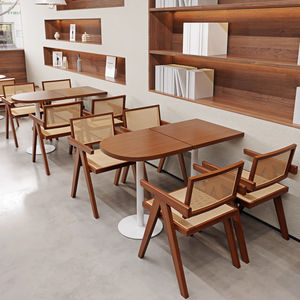 Mesa de Madera <span class=keywords><strong>para</strong></span> Cafetería, Económica, Comercial, <span class=keywords><strong>para</strong></span> Comida Rápida, Bar, Cafetería, Restaurante, Muebles, Juego de Mesa y Sillas <span class=keywords><strong>para</strong></span> Comedor - Product Image 1