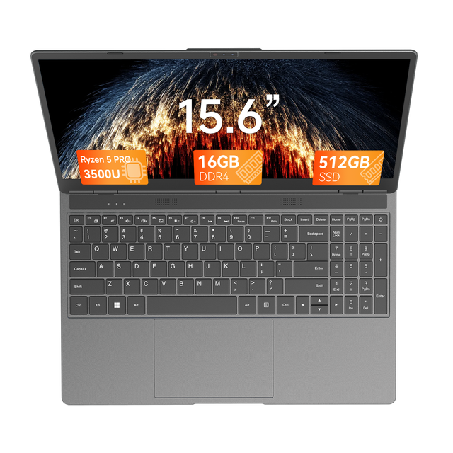 Factory Wholesale New 15.6" 1920x1080 IPS Display AMD Ryzen 5 PRO 3500U Quad-Core Business Laptop 16GB RAM 512GB SSD Windows 11