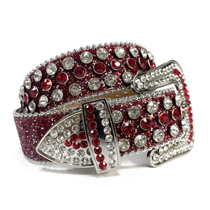 Custom 1.5 Inch Wide Western Cowgirl Red Bling Bling Shiny Crystal <strong>Belt</strong> <strong>Women</strong> Wedding Full Rhinestone Studded <strong>Belts</strong> <strong>for</strong> <strong>Dress</strong> - Product Image 4