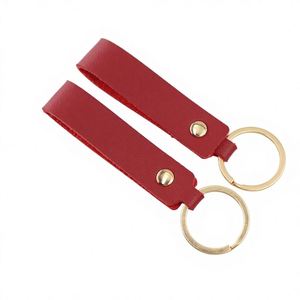 Llavero de regalo unisex multicolor listo para usar, hecho a mano de cuero PU, soporte para llavero, venta al por mayor, llaveros de cuero de grano completo - Product Image 2