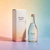 Caja de Embalaje de Cartón para Sake Junmai Ginjo Premium con Relieve Dorado de Lujo, Impresión de Logotipo Personalizado