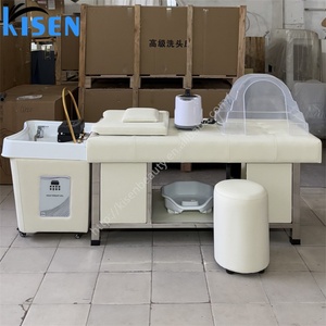 Table de massage et de lavage capillaire japonaise Kisen pour salon de coiffure, équipement de spa thaïlandais, lit de shampoing pour thérapie aquatique - Product Image 3