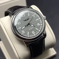 Montre de luxe pour homme à quartz, boîtier en alliage, épaisseur 10 mm, résistante à l'eau, bracelet en cuir, cadran analogique, montre tendance 2026 BB07