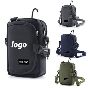 Durable Waterresistant Phone <b>Pouch</b> <b>for</b> <b>Men</b> Belted Waist Bag Vertical Style - Product Image 1