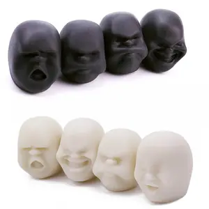 Y836 2023 mainan Fidget pelepas stres bola sensorik mainan stres wajah manusia lucu bola emosi untuk anak-anak dewasa