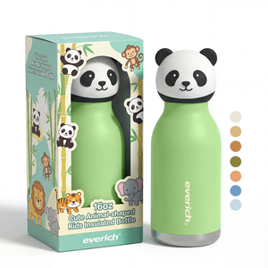 Borracce Termiche in Metallo Isolate per Bambini, Personalizzabili con Logo, in Acciaio Inossidabile, con Cannuccia, per Scuola, Borraccia Sottovuoto - Product Image 2