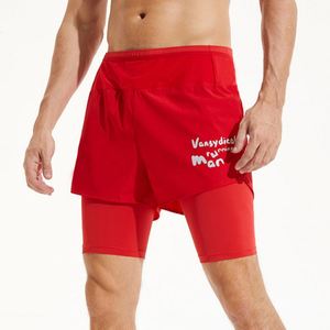 Pantalones de Running para Hombre Personalizados, de Secado Rápido, 100% Poliéster No Tejido, Holgados, para Maratón, Color Sólido, Efecto de 2 Piezas, Elásticos e Impermeables - Product Image 3