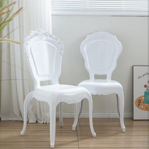 Silla de Comedor Estilo Boda con Reposabrazos de Acrílico Transparente, Diseño Moderno, Silla Queen, Silla Romana para el Hogar y el Ocio - Product Image 3