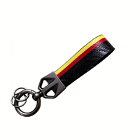 Porte-clés de voiture en cuir avec base métallique couleur canon de fusil, anneau à ressort anti-perte, durable, multi-styles, cadeau, accessoires intérieurs de voiture