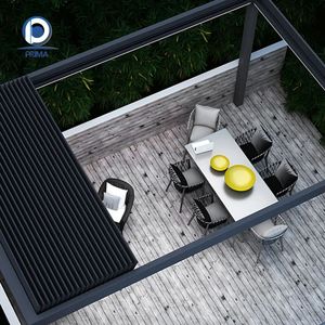 Gazebo con <span class=keywords><strong>Toldo</strong></span> Retráctil Impermeable, <span class=keywords><strong>Toldo</strong></span> Telescópico Deslizante para Patio, Pabellón Retráctil para Exteriores - Product Image 4