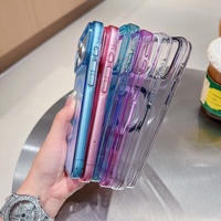 Coque de téléphone transparente scintillante pour iPhone 17 Air 16 15 14 13 12 Pro Max Plus avec charge magnétique sans fil