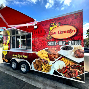 Vente en gros de camions de restauration rapide, remorque de restauration mobile, camionnette de restauration, remorque, chariot à desserts - Product Image 1