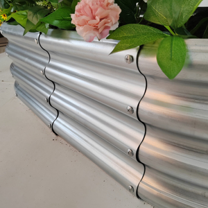 Scatole <span class=keywords><strong>per</strong></span> fioriere zincate <span class=keywords><strong>per</strong></span> esterni, letto da giardino rialzato zincato <span class=keywords><strong>per</strong></span> fiori di verdure, grande serbatoio da giardino rialzato - Product Image 5