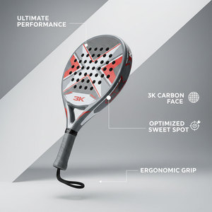 Raquettes de <span class=keywords><strong>padel</strong></span> hybrides en fibre de carbone 3K 12K 18K 24K, modèle professionnel 2026, nouvelle génération, poignée Eva, <span class=keywords><strong>raquette</strong></span> de <span class=keywords><strong>padel</strong></span> de plage - Product Image 5