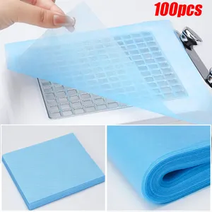 100 Piezas de Papel Filtro Desechable para Colector de Polvo de Uñas, Papel Filtro No Tejido Rosa/Azul/Blanco para Máquina de Manicura - Product Image 1