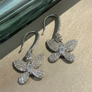 Orecchini Pendenti a Fiocco e Farfalla per Donne, Accessorio Semplice per Uso Quotidiano, Gioiello di Moda - Product Image 5