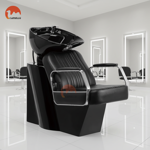Sillón de Lavado de Cabello Semi-<span class=keywords><strong>Reclinable</strong></span> de Diseño Moderno y Lujo Ligero <span class=keywords><strong>para</strong></span> Salón de Belleza y Barbería con Construcción Metálica Resistente - Product Image 1