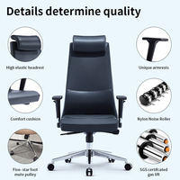 Best-seller Chaise de bureau en cuir PU multifonctionnelle Chaise de bureau exécutive noire ergonomique