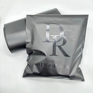Custom LOGO Recycle <b>Clothes</b> Shipping Package Poly Shipping Mailer Polymailer Bag Matte Black Mailing Bags for Packaging - Product Image 1