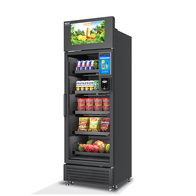 TCN Smart Fridge Vending Machine for Foods and Drinks Fruit Micro Smart Vending With Card Reader