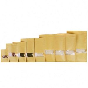 Sacs en papier laminé personnalisés avec logo, scellés sur trois côtés, avec fenêtre et fermeture éclair, sacs Mylar pour le stockage alimentaire, pack promotionnel - Product Image 4