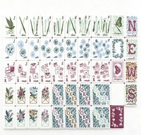 Jeu de Mahjong Américain pour Femmes, Tuiles Colorées Violettes, Pliable et Portable, avec Sac de Rangement, Cadeau Idéal pour la Maison