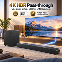 Barre de son audio domestique 3.1CH Dolby Atmos 390W avec caisson de basses filaire, HD EARC et transmission 4K HDR
