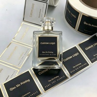Autocollants en rouleau dorés pour bouteilles de parfum - Étiquettes décoratives vintage imperméables pour la production cosmétique en gros