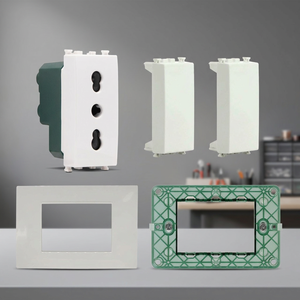 Boîtier de support pour interrupteur mural, boîte de prise murale 10A, panneau de commutation 3 voies blanc-vert pour câblage électrique résidentiel - Product Image 3