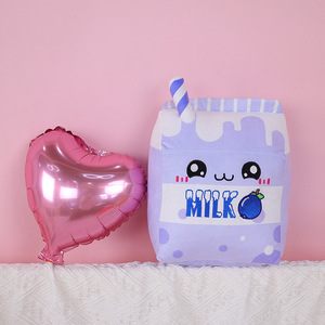 Diseño leche juguetes de peluche lindo té de la leche fresa peluche juguete cangrejo máquina <span class=keywords><strong>almeja</strong></span> muñeca suave relleno leche caja almohadas de felpa - Product Image 4