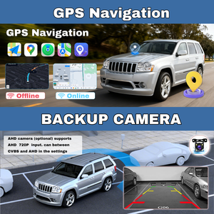 Phổ 10in màn hình xe đài phát thanh MP5 đa phương tiện Máy nghe nhạc TF Thẻ/USB/AUX cho Bluetooth Stereo cho Grand Cherokee 2004 2007 Carplay - Product Image 3