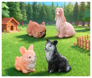 Fabricante de Miniaturas de Jardín, Figuras de Animales en Miniatura, Estatuas de Perros de Resina al por Mayor, Corgi, Border Collie, Fadou, Afghan Hound, Juguetes 3D para Niños - Product Image 1