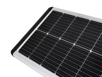 Installation facile, tout-en-un, 120W, panneau solaire monocristallin en silicium LED, éclairage de rue, IP66, construction en alliage d'aluminium, télécommande, 3 ans de garantie