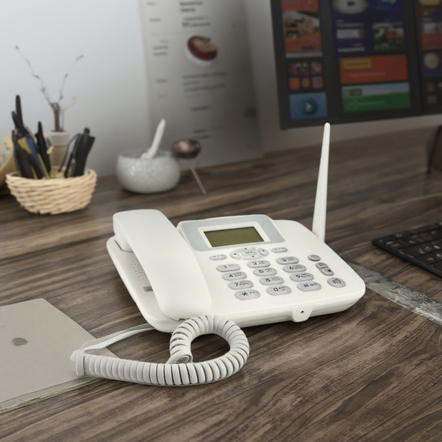 OEM/ODM 2G Fixed Wireless Desktop Phone With Battery Sim Card Slot GSM Home Office Use Supported Outdoor