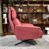 Fauteuil à bascule moderne en velours tufté et similicuir PU pour la maison, le bureau, l'appartement, l'hôpital, l'hôtel, avec pieds en métal et hauteur réglable