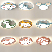 Lampe de chambre d'enfant en acrylique, nuage de dessin animé, plafonnier LED créatif, chambre à coucher, fer, plafonnier LED moderne pour enfants avec télécommande