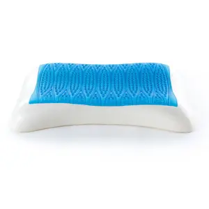 Oreiller en gel tissu froid visco-élastique pour le contour du cou Oreiller en gel refroidissant en mousse à mémoire de forme