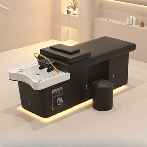 高級サロンタイマッサージベッドライトボックス付きヘッドスパシャンプーベッド - Product Image 1