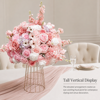 Fleurs artificielles roses pour mariage, centres de table, arrangements floraux pour cérémonie, réception, décoration d'événements 60cm 70cm 80cm