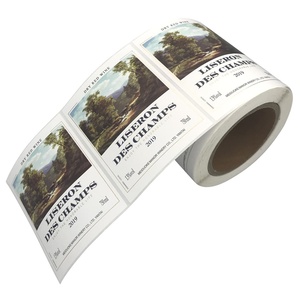 Tùy Chỉnh Rượu Vang Chai Rượu Sâm Banh Nhãn Nhà Cung Cấp Kết Cấu Dán Mù Emboss Vinyl Trắng PP Ngọc Trai Sticker Với Cuộn Bao Bì - Product Image 6