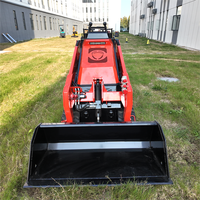 Mini-chargeuse sur pneus Tovisen V1000, moteur 25 CV, chargeuses sur chenilles diesel avec accessoires, broyeur forestier