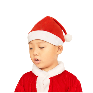 Chapeaux de Noël rouges personnalisés de haute qualité, doux, en non-tissé, bonnets de Père Noël pour adultes et enfants, décorations de Noël classiques - Product Image 5