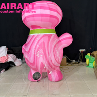 Oignon gonflable rose de dessin animé, adorable image de mascotte gonflable en forme d'oignon